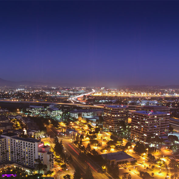 south coast plaza aerial