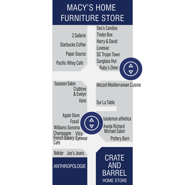 Elevator Locations – South Coast Plaza