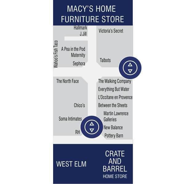 Elevator Locations – South Coast Plaza