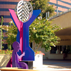 Pedestrian Bridge at South Coast Plaza, Costa Mesa, CA. Lead Designer -  Kathryn Gustafson