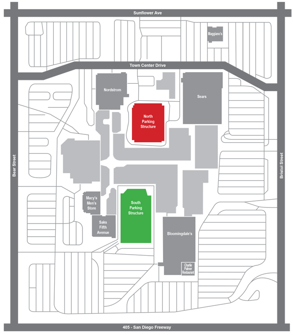 directory south coast plaza map