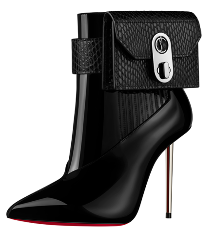 Christian Louboutin Epic 100MM Black Ankle Boots New