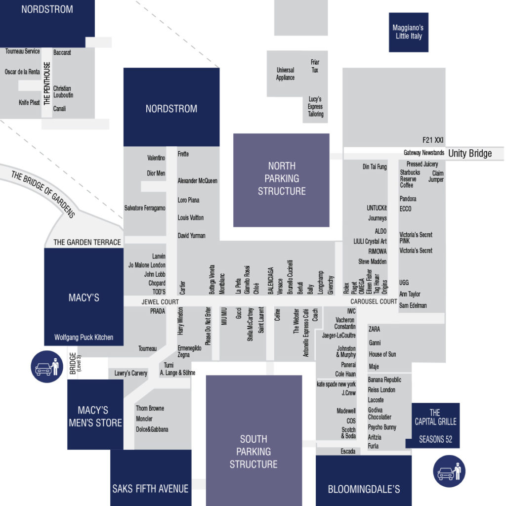 Valet Parking Locations South Coast Plaza