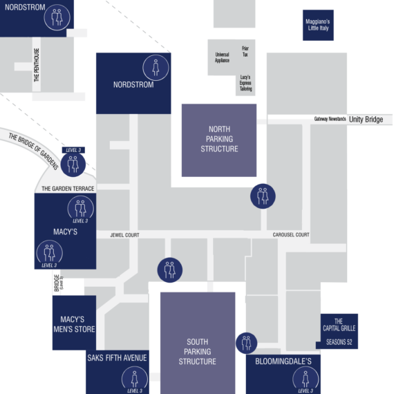 Restroom Locations South Coast Plaza