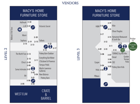 directory south coast plaza map