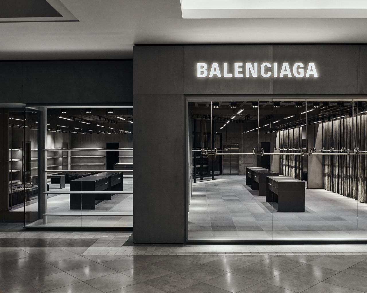 Balenciaga Opens a Dramatic New Boutique at South Coast Plaza