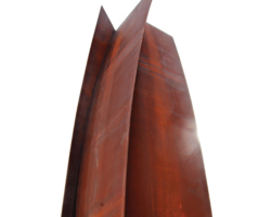 Its name suggests the intrinsic bond among all forms of art. This 65-foot, 360-ton sculpture is an iconic example of Richard Serra’s colossal vertical works of steel. Five torqued plates were fabricated in Siegen, Germany, shipped to California and assembled on site. The spacious base narrows to a four-foot pentagonal aperture at the top, with an ever-changing view of the sky. Meant to be viewed from the outside and inside, Connector naturally invites interaction and brings people together, with two openings big enough for visitors to enter. Commissioned by Henry and Elizabeth Segerstrom.